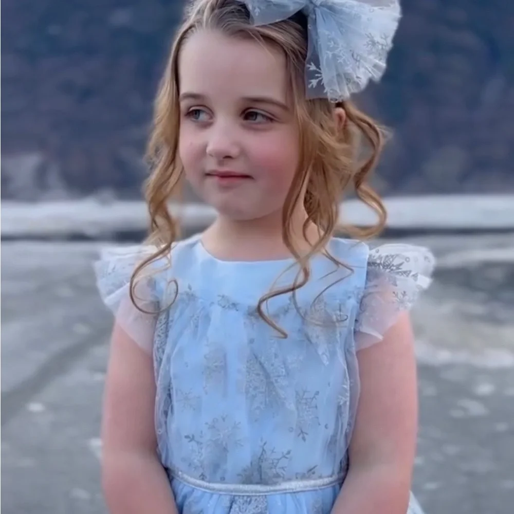 EUC Janie and Jack Disney Frozen Snowflake Dress - Picture 5 of 8
